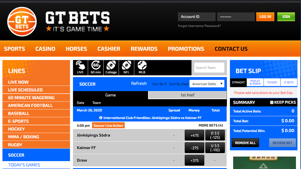 GTBets Sportsbook review
