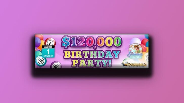 Win cash with CyberBingo birthday promo