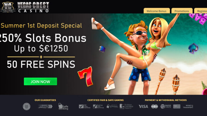 exclusive Vegas Crest Casino Bonus