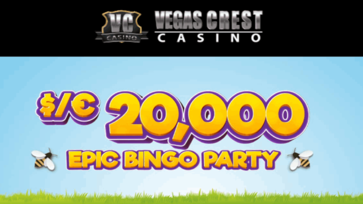 Vegas Crest Bingo Party Banner
